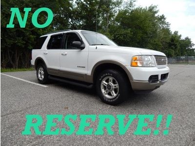 2002 ford explorer  eddie bauer fully loaded 4x4  three rows  no reserve!!!!