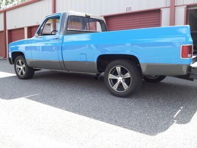 1985 chevy silevrado k10 / 1500 custom rat rod blue paint pickup truck