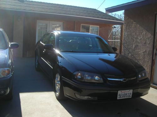 2003 chevrolet impala  3.8l v6  black  ls  moon roof , leather seats