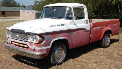 1960 dodge pickup, d-100, 1/2 ton, 318 v-8, 3 speed