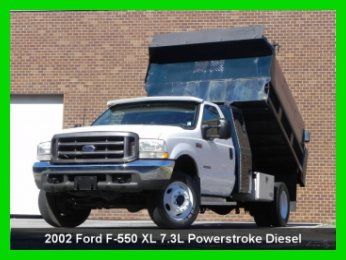 2002 ford f450 xl super duty 9ft mason dump truck 4x4 ac 7.3l powerstroke diesel