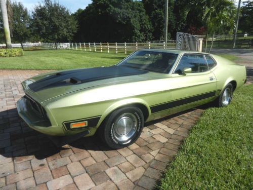 Rare 1973 ford mustang mach 1,351-v8,california car,auto,numbers match,lo reserv