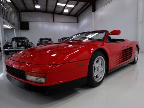 1986 ferrari testarossa straman convertible, 9,488 actual miles complete service