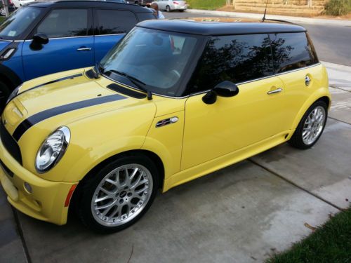 2004 yellow jcw john cooper works mini cooper s custom interior stereo leather