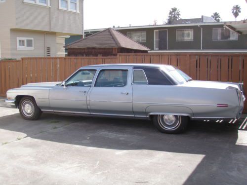 1972 cadillac fleetwood 75 limo with jump seats and lovingly owned, low miles