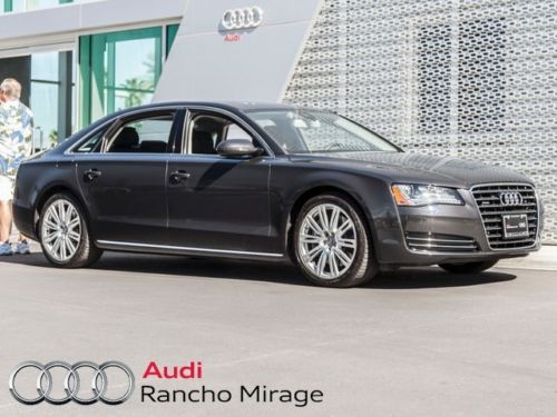 2012 audi a8l cpo oolong grey premium package 20inch wheels panorama sunroof