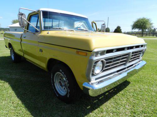 1973 ford f100 pickup trailer special longbed, ac, ps, pb, at - totally restored