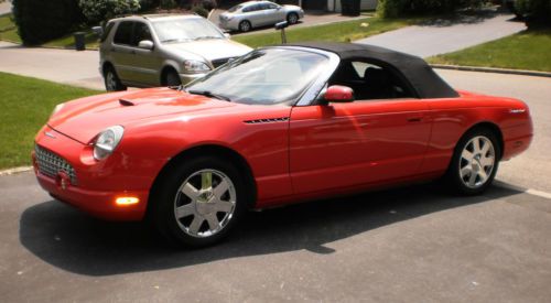 2002 ford thunderbird base convertible 2-door 3.9l includes hardtop and boot