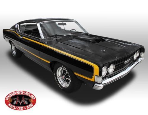 1968 ford torino gt s-code 390 black restored show