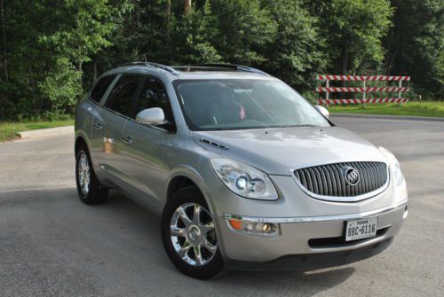 2008 silver buick enclave loaded leather dvd roofs nav 3rd row low reserve
