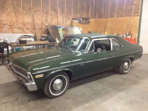 1972 nova green original factory stock straight 6 2 speed powerglide barn find