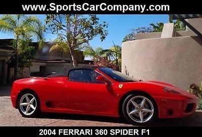 2004 ferrari 360 spider f1 transmision coveted red great equipment great value