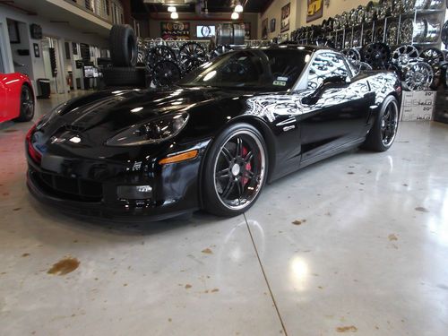2008 chevy corvette z06 black w/ ebony leather 630hp forged wheels 4100 miles!!