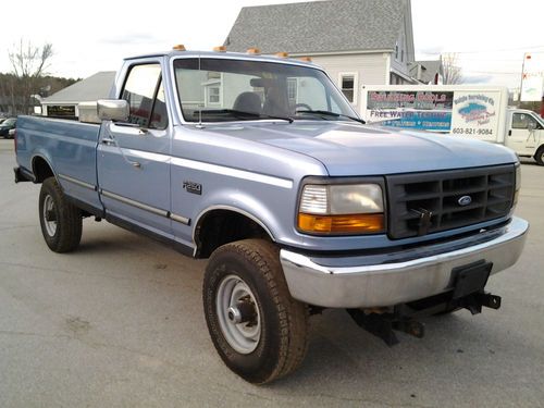 1997 ford f-250 xl super duty 4x4 pickup baby blue beauty w/plow plates