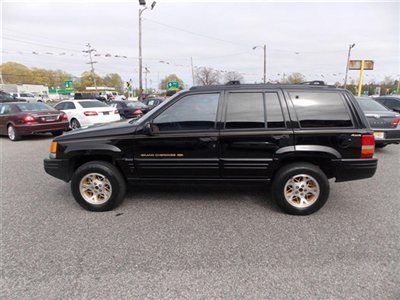 1997 jeep grand cherokee limited v8 black clean carfax runs great best deal 1975