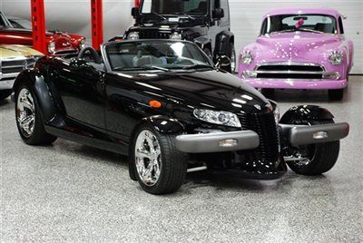 1999 plymouth prowler black on black perfect 10 non molested carfax certified !!