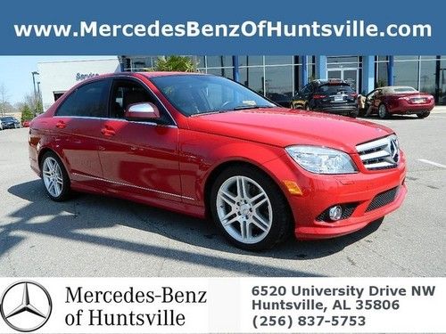 C class c350 sport red black leather low miles finance roof navigation