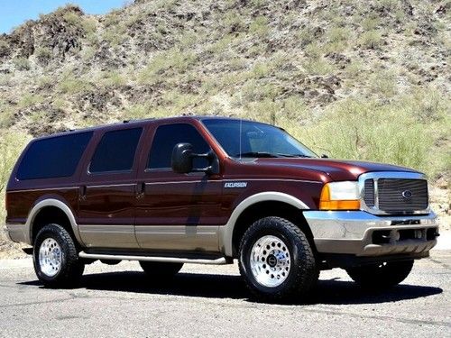 No reserve 01 excursion limited 4wd 7.3 powerstroke dvd tv leather 3rd row seat!
