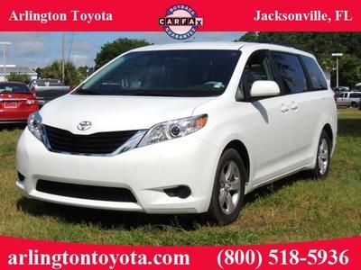 2012 toyota sienna le certified 3.5l clean car fax we finance