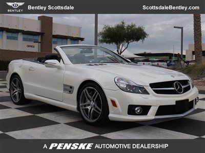 2009 white mercedes-benz sl 65 amg conv. only 8,300 miles
