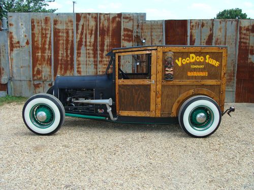 1929 ford model a woody surf wagon, rat rod, cadillac power