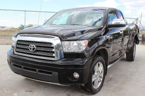 2008 toyota tundra limited double cab 5.7l 4wd damaged clean title loaded l@@k!!