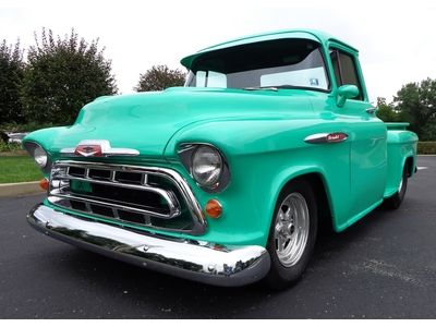 Frame off restored 1957 apache short bed pickup loaded with options cold a/c w@w
