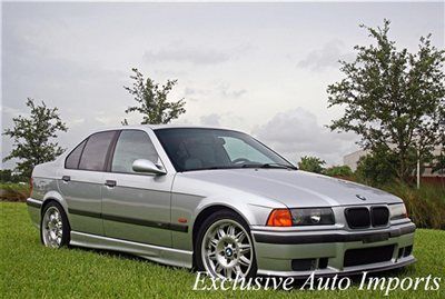 1997 bmw e36 m3 sedan arctic silver 5-speed manual upgrades recent service rare!