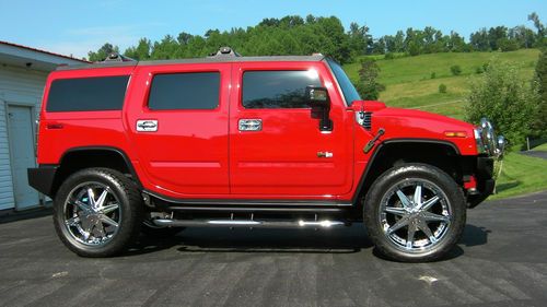 2004 hummer h2 victory red limited edition! 1owner! msrp 78.495.00 49,000 miles!