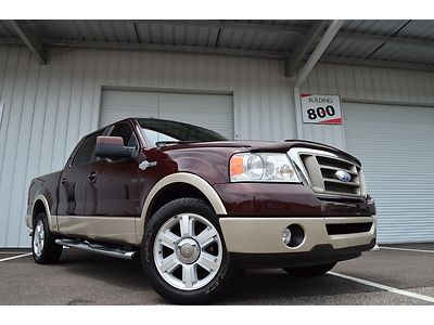 2008 ford f-150 supercrew king ranch 20" wheels rear camera lariat low reserve