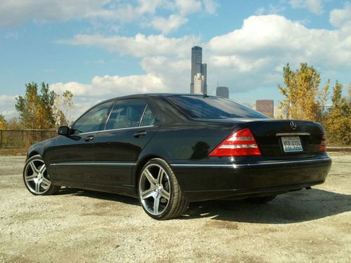 2002 mercedes-benz s430 base sedan 4-door 20in rims black on white leather mint