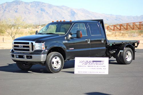 06 ford f350 diesel lariat flat bed crew cab dually drw powerstroke see video