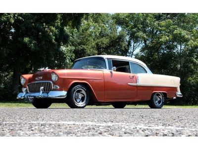 1955 belair 2 door hardtop 350 4-speed hot rod - redone cool cruiser!