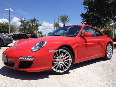 Carrera s coupe guards red sport chrono clean carfax navigation texas car