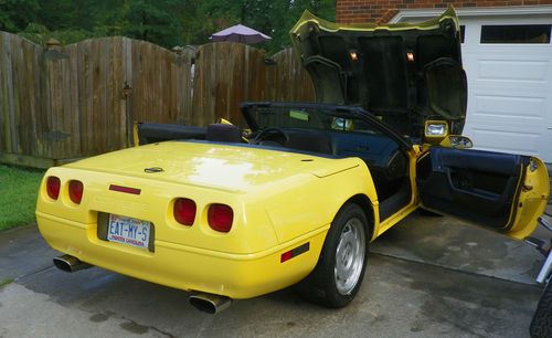 1991 chevrolet corvette convertible yellow power door locks, windows etc. auto