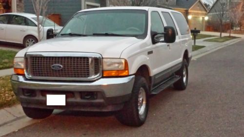 White 2001 ford excursion xlt 4x4 v10 low miles
