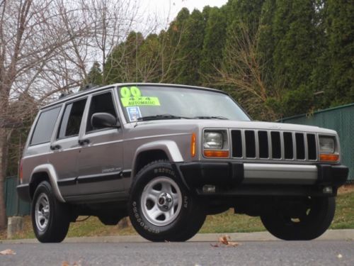 2000 jeep cherokee sport! 4x4! no reserve! runs100%! just serviced! free carfax