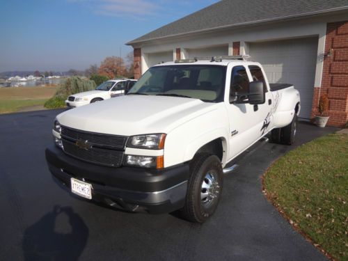 2006 4x4 chevrolet silverado lt 3500 crew cab pickup 6.6l turbo diesel dually