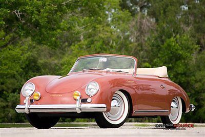 1955 porsche 356 pre-a continental cabriolet - special order options, matching #