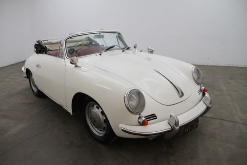 1964 porsche 356sc cabriolet,ivory,fog lights,extremely collectible,black plate