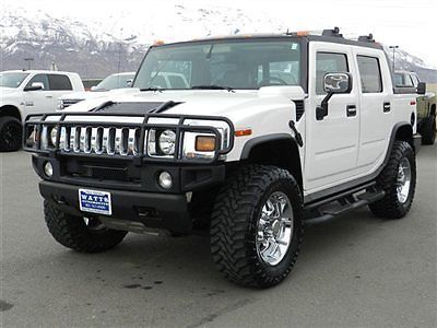 Hummer h2 sut 4x4 leather roof dvd custom wheels tires auto tow custom grill