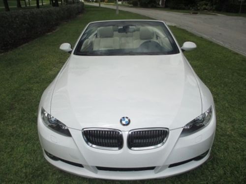 Bmw 3 series white 328i low miles 2 dr convertible automatic gasoline 3.0l