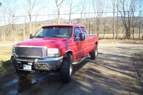 2000 f350  lariat crew cab 4x4 7.3 diesel runs great full sized bed bed liner