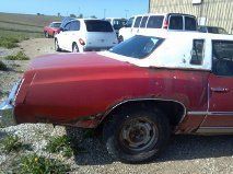 1977 chevy monte carlo red with white vinal top