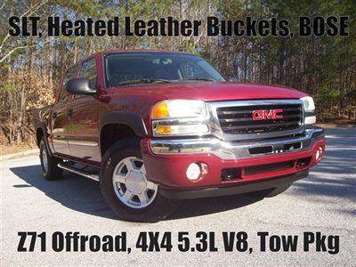 Heated leather buckets z71 4x4 crew cab 17 inch wheels clean carfax bose 5.3l v8