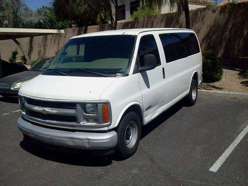 White 2001 chevy express 1500 half ton work van needs nothing!!