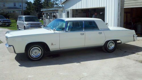 1964 chrysler imperial 440 loaded white / blue nice interior barn find project