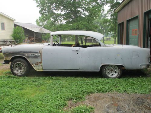 1955 chevrolet bel air two door   hard top  project car rust free  solid