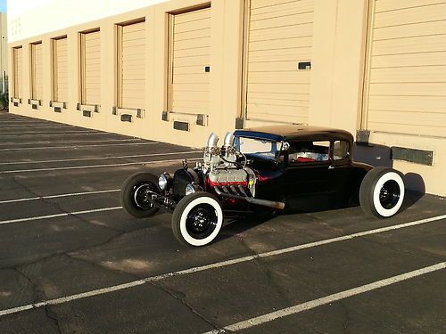 1928 ford model a hot rod rat rod chopped channeled big block coupe