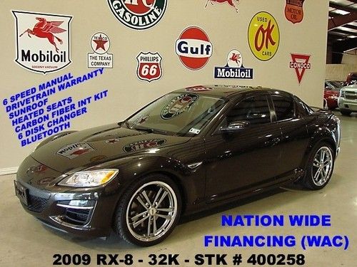 2009 rx-8 grand touring,6 speed trans,sunroof,htd lth,bose,19in tsw wheels,32k!